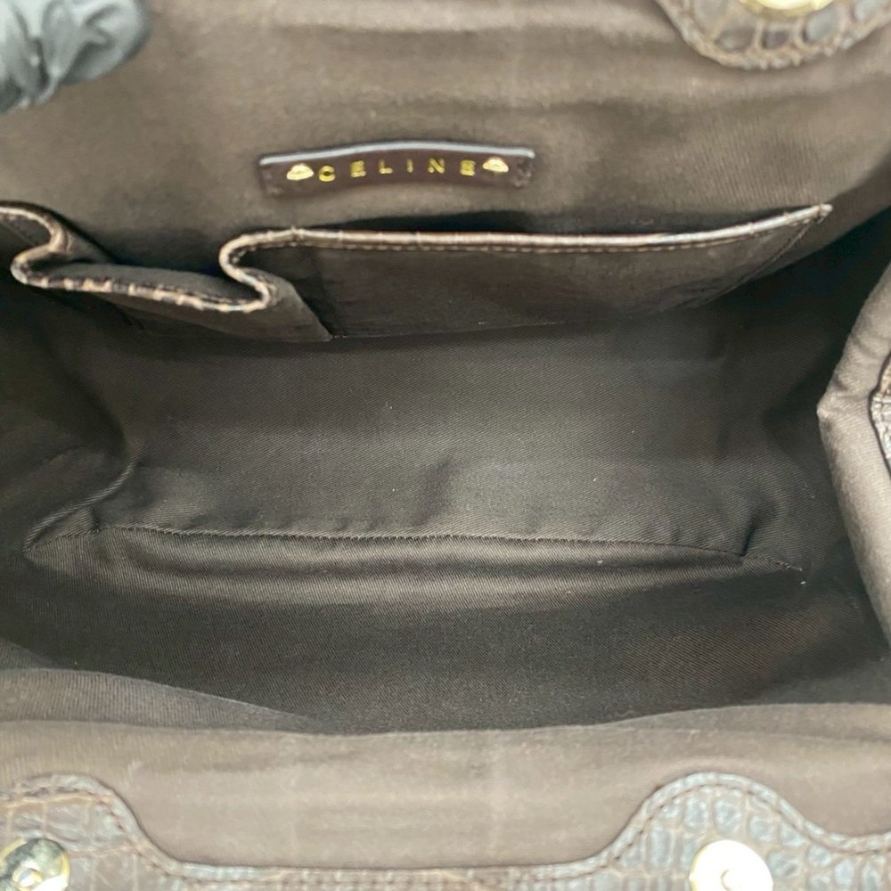 CELINE Brown Leather Tote Bag - Picture 9 of 10